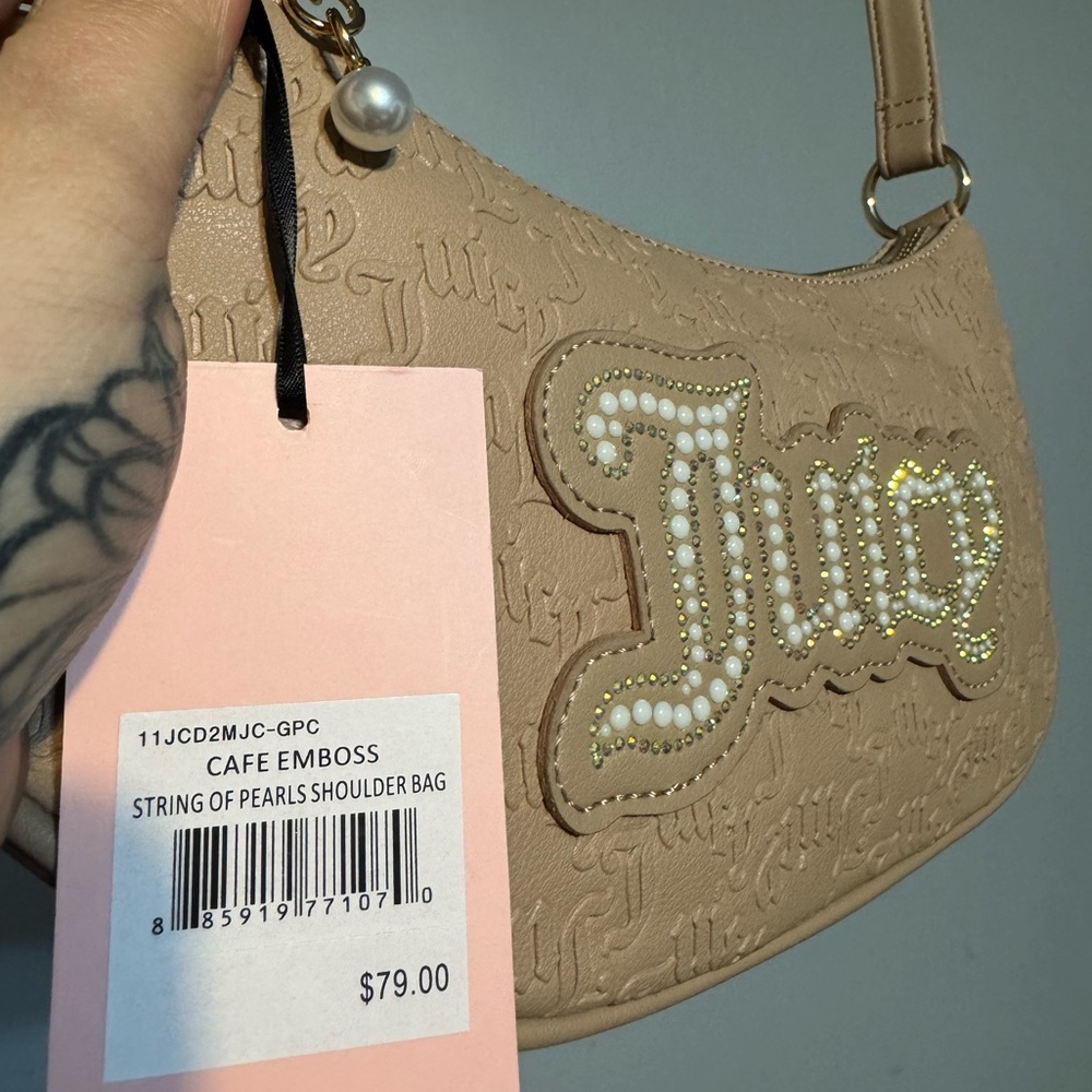 Juicy Couture Tan Shoulder Bag cafe NWT brown rare - Picture 11 of 11